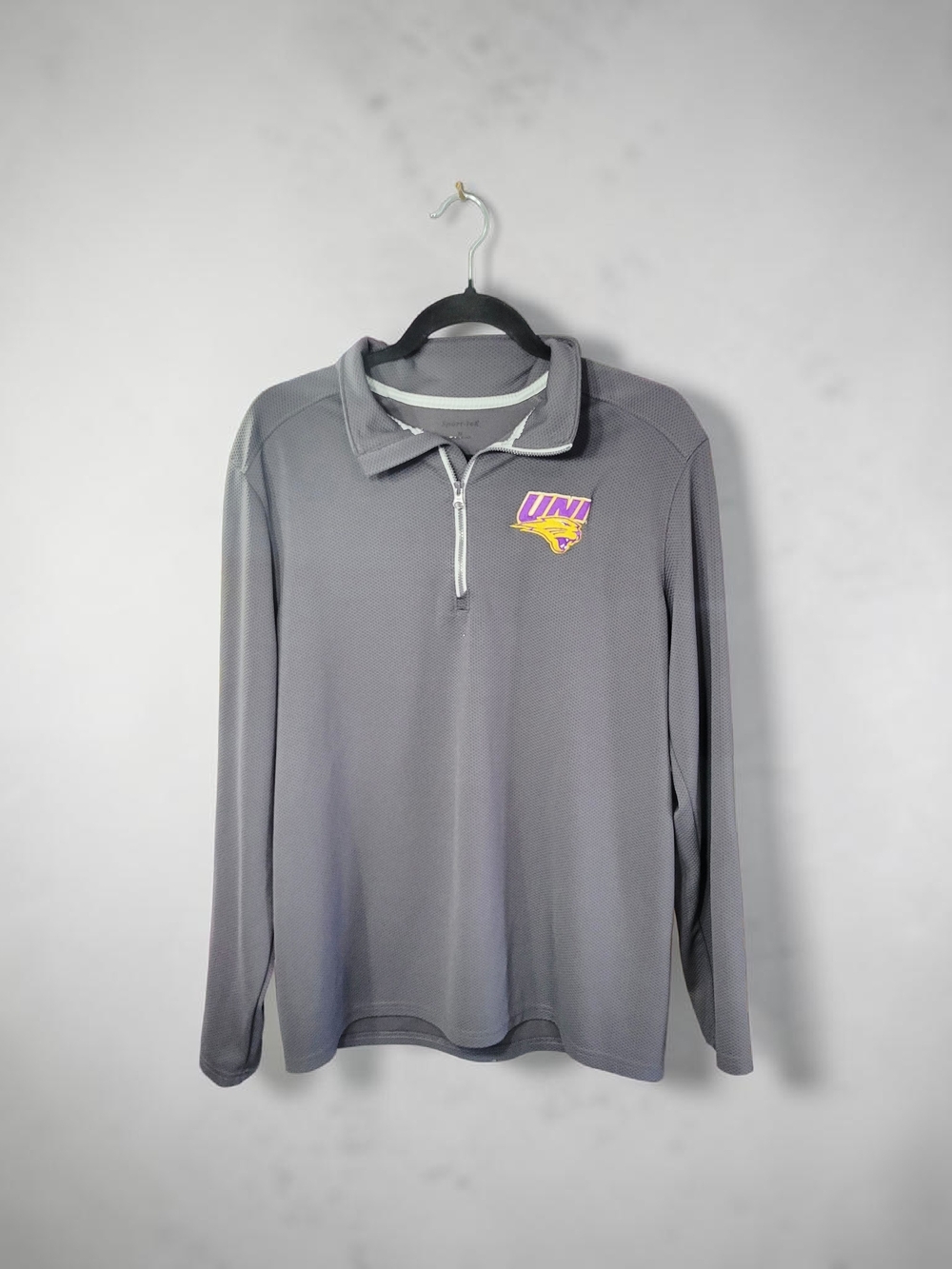 University Of Iowa Gray Quarter-Zip Pullover